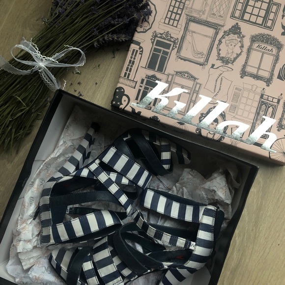 Killah Blue & White Heels - Picture 3 of 3